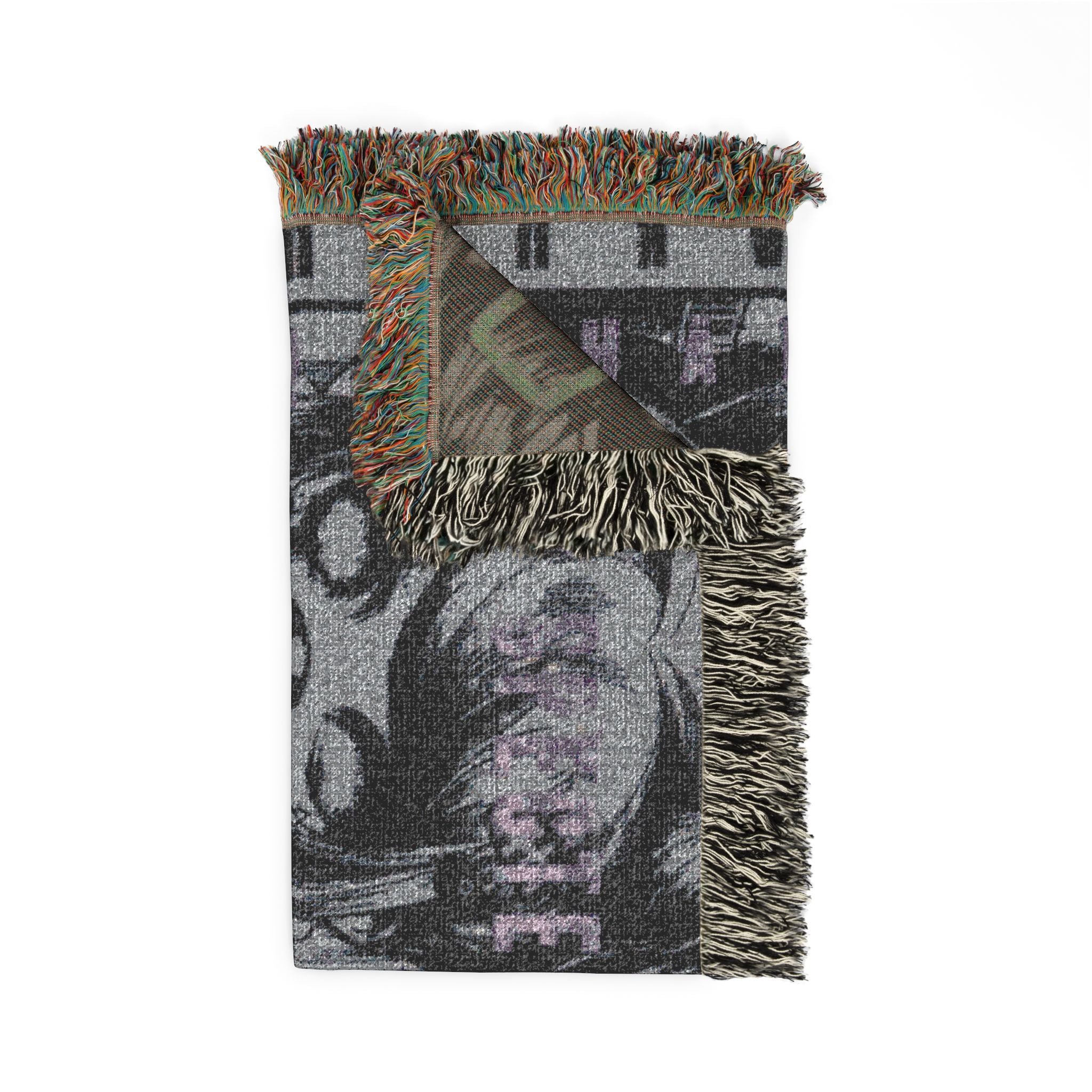 Retro Anime Comic Woven Blanket — Vintage Manga Panel Throw