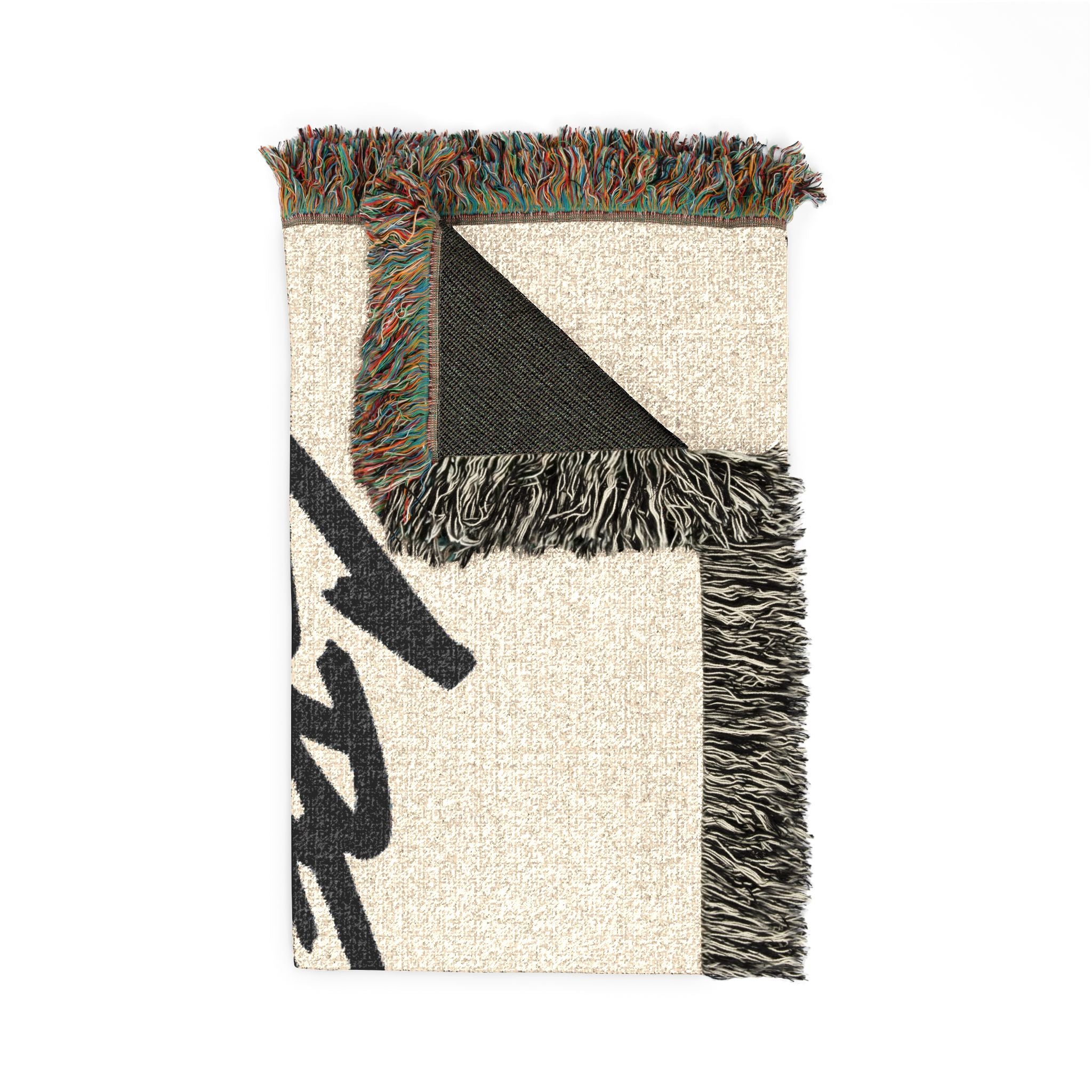 Woven Blanket — 'Spectemur Agendo' Script Throw Blanket (Essentials 2026)