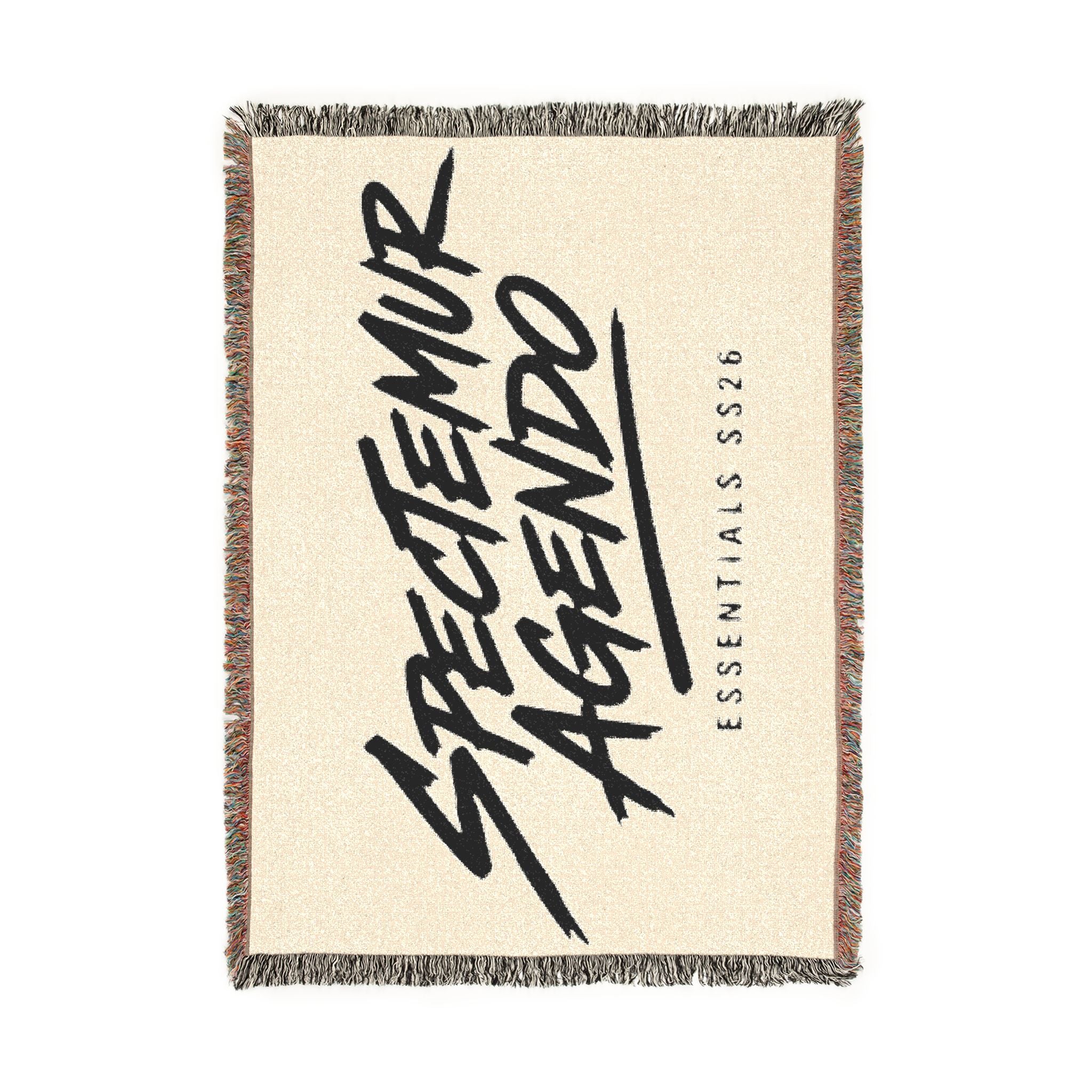 Woven Blanket — 'Spectemur Agendo' Script Throw Blanket (Essentials 2026)