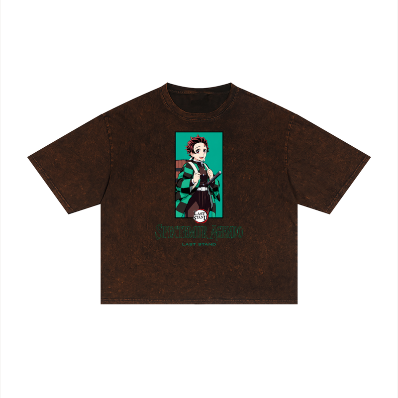 Tanjiro Checks T-Shirt - Vintage